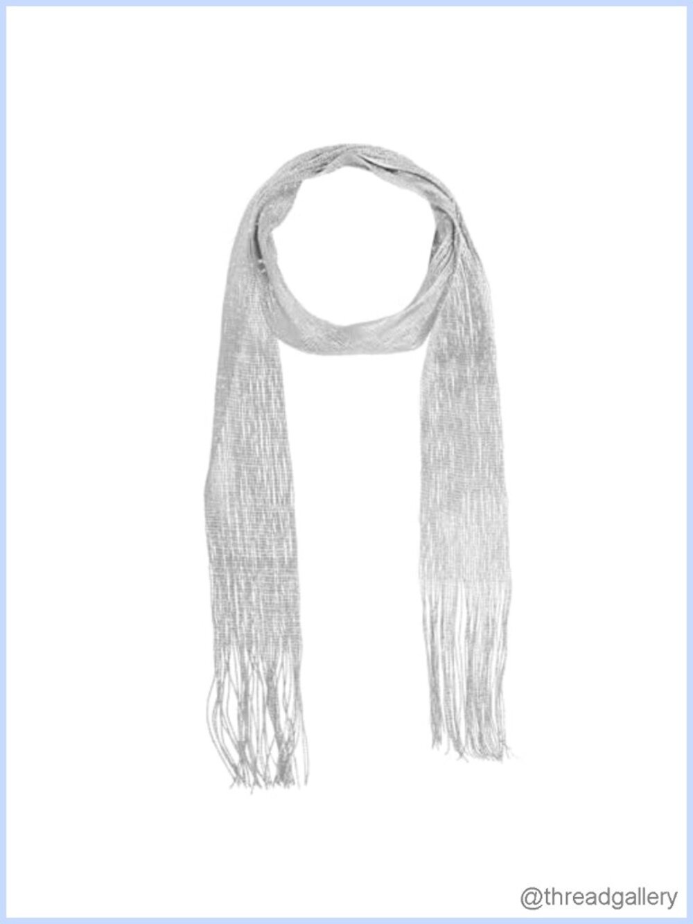 Sparkling Skinny Scarf for Women - Long Fringed Polyester Scarf for Proms &
